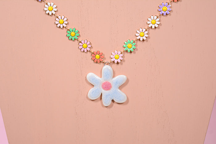 Colorful Daisy Necklace