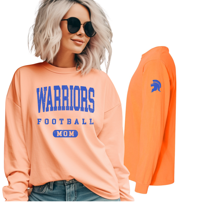 COMFORT COLORS MELON LONG SLEEVE WARRIOR MOM GRUNGE 6014