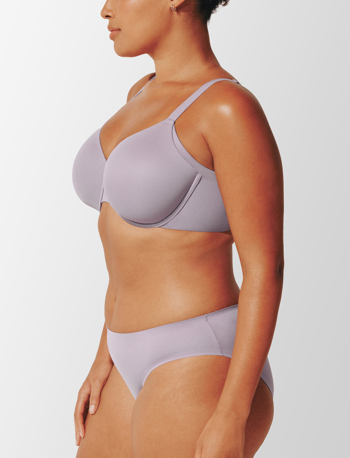 ComfortStretch Smoothing Full Coverage Bra, Dreamy Lilac - Thirdlove - Nylon/Spandex,model1