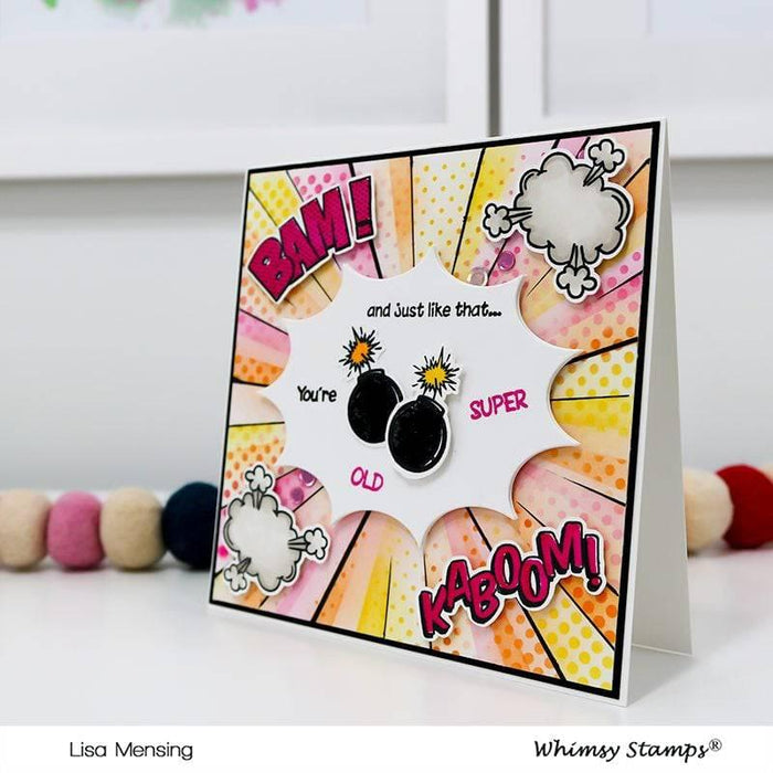 Comic Half-Tone Stencil - Whimsy Stamps