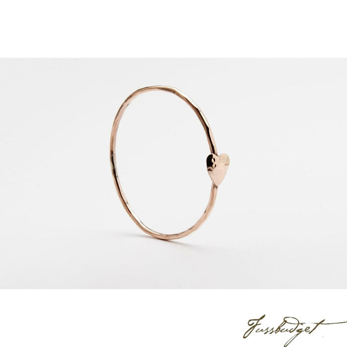 Copper Heart Bangle Bracelet