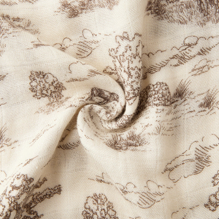 Country Toile Bamboo Mini Lovey - Babies in Bloom
