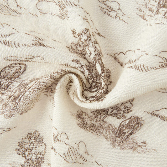 Country Toile Bamboo Two-Piece Burp Cloth Set