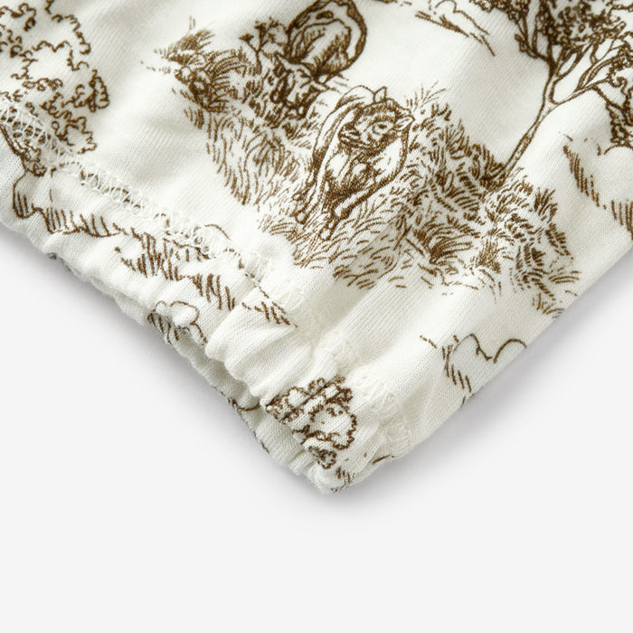 Country Toile Luxe Stretch Newborn Gown & Hat Set - Babies in Bloom