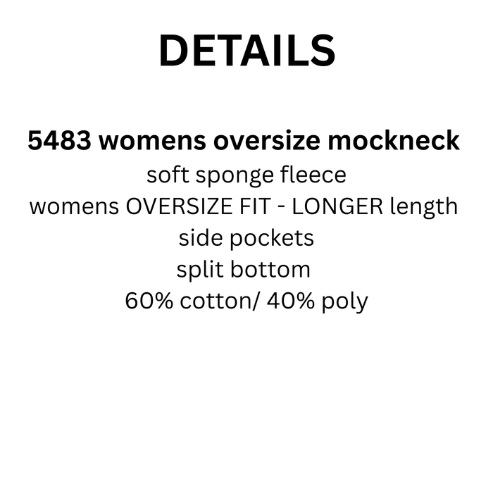 CREAM OVERSIZED FB MOM MOCKNECK  PENNANT 5483