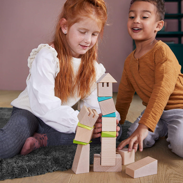 Crooked Towers Wooden Blocks - Babies in Bloom