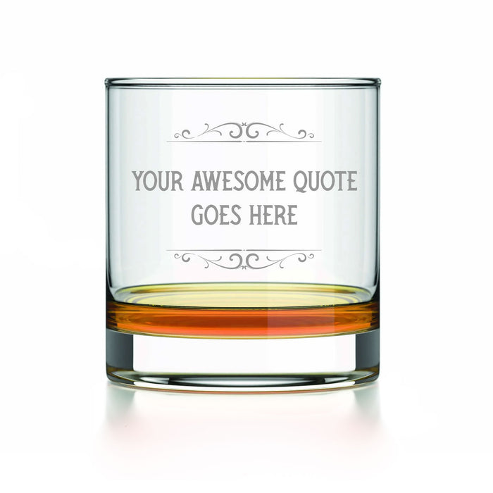 Custom Quote Rocks Glasses