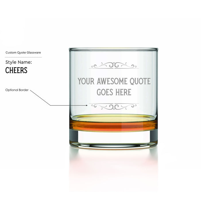 Custom Quote Rocks Glasses