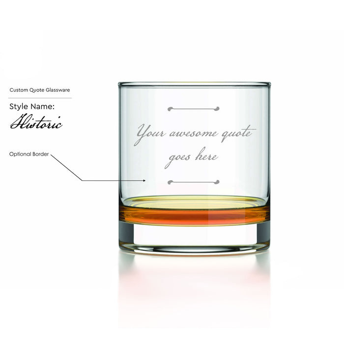 Custom Quote Rocks Glasses