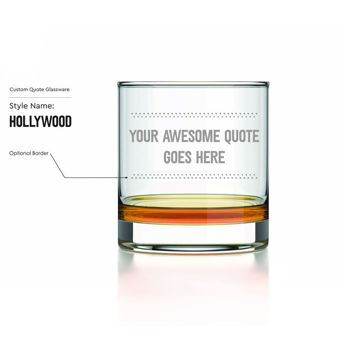 Custom Quote Rocks Glasses