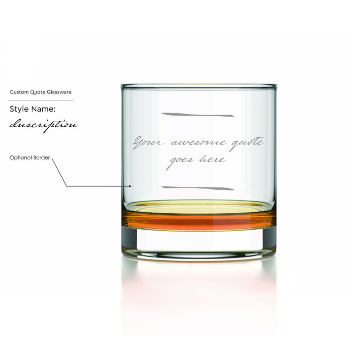 Custom Quote Rocks Glasses