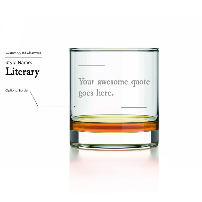 Custom Quote Rocks Glasses