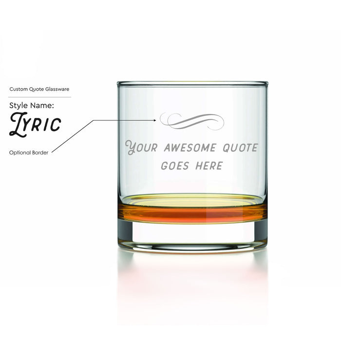 Custom Quote Rocks Glasses