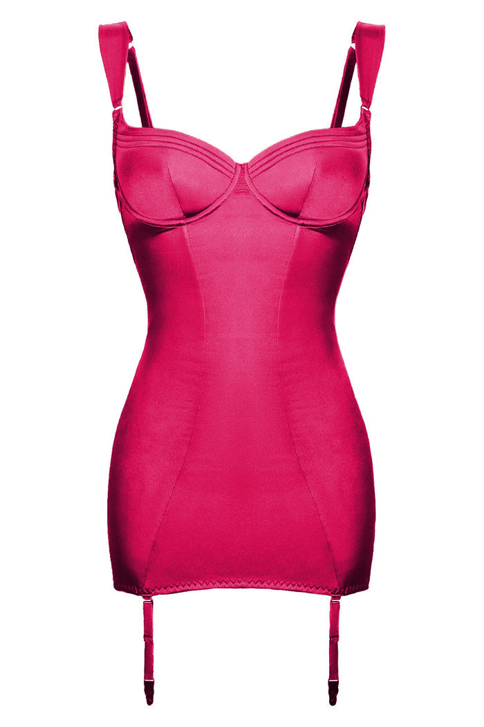 Cymothoe fuchsia garter dress