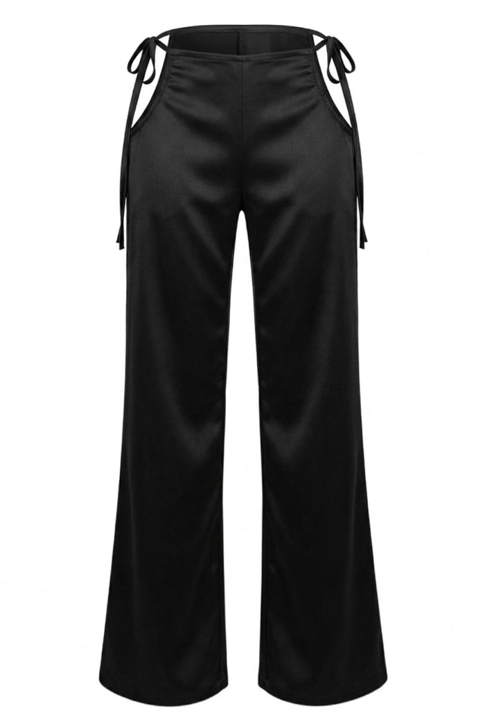 Cymothoe Singnatures black satin pants