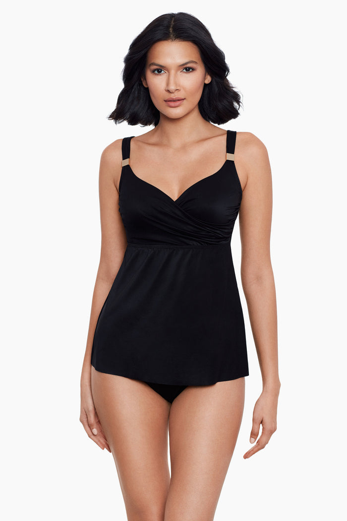 D-DDD Cups Surplice Tankini Top