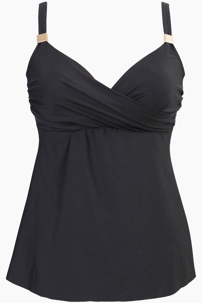 D-DDD Cups Surplice Tankini Top