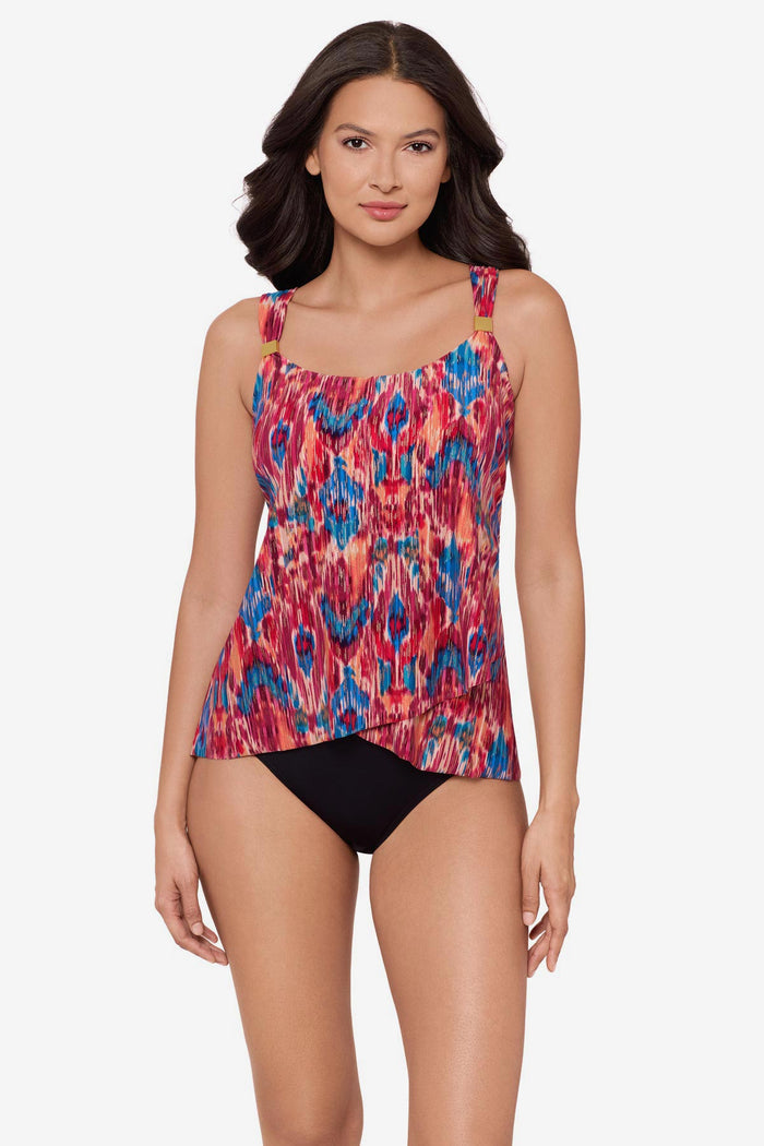 DD-Cup Dazzle Tankini Top in Ikat Dorado