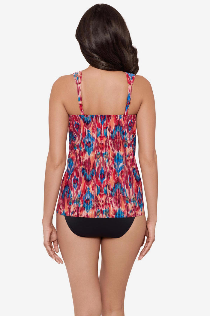 DD-Cup Dazzle Tankini Top in Ikat Dorado