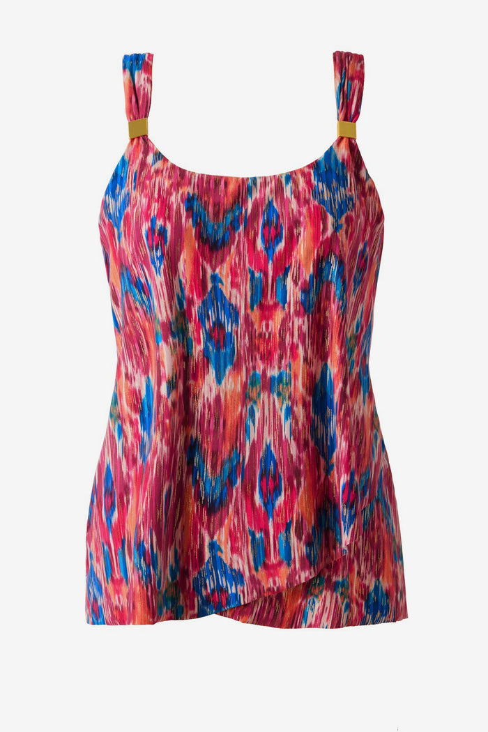 DD-Cup Dazzle Tankini Top in Ikat Dorado