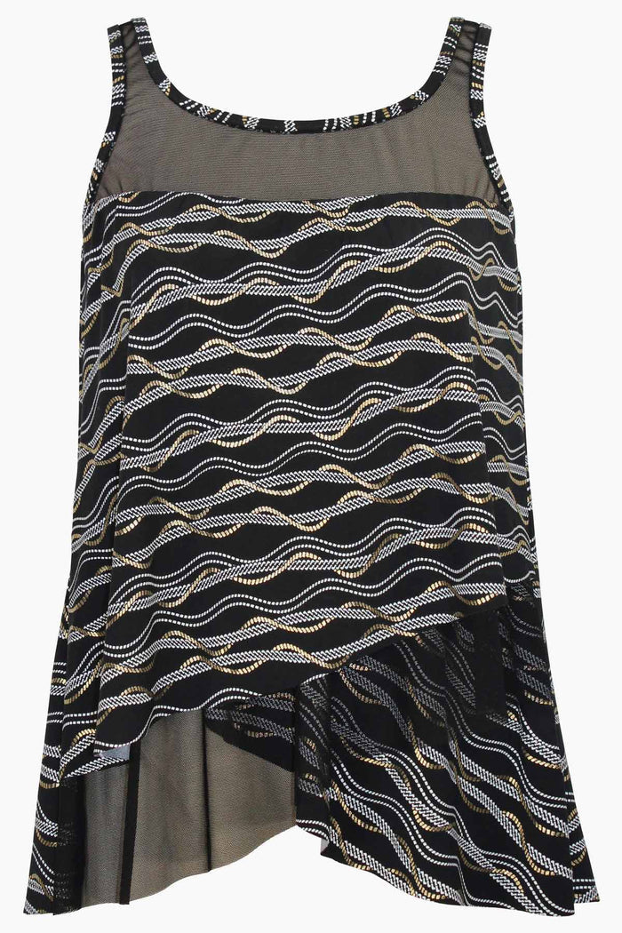 DD-Cup Mirage Tankini Top in Linked In