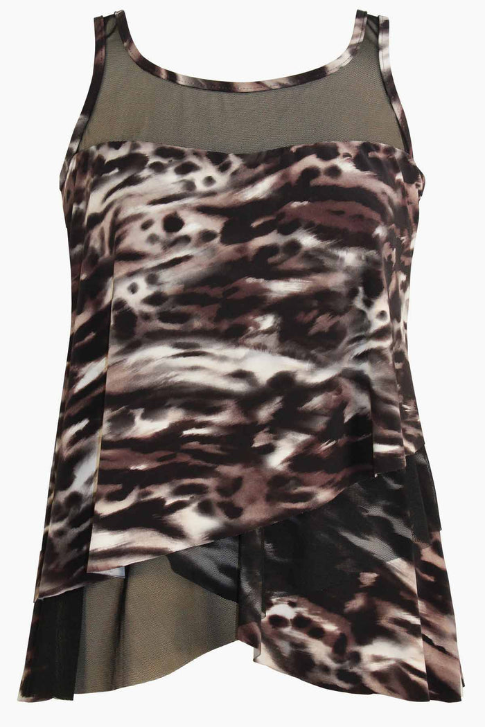 DD-Cup Mirage Tankini Top in Tempest