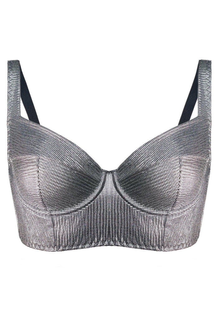 Dita Silver bustier - yesUndress