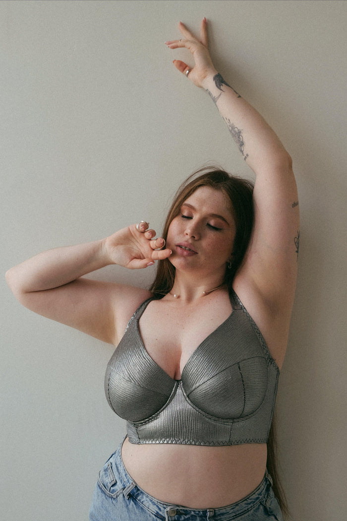 Dita Silver bustier - yesUndress