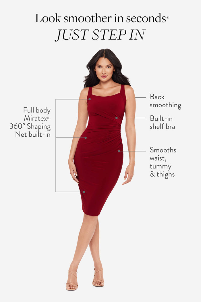 Diva Shaping Dress in Crimson