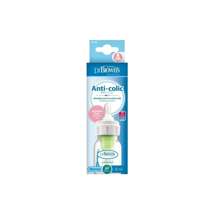 Dr. Brown's Options+ Anti - Colic Narrow Neck Baby Bottle Premature Flow Level 60ml - ebebek - Black Friday