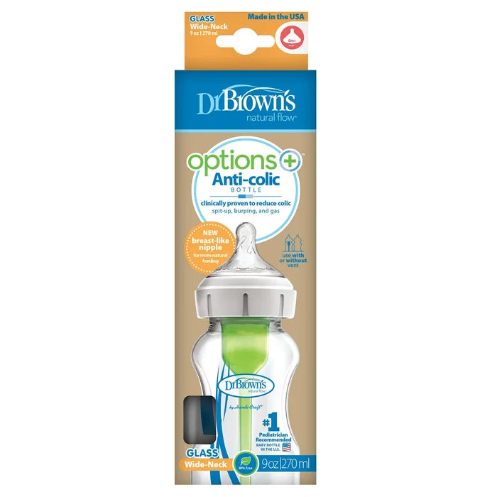Dr. Brown's Options+ Anti - Colic Wide Neck Glass Baby Bottle 270ml - ebebek - Black Friday
