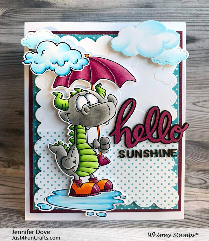 Dragon Water Fun Clear Stamps - Whimsy Stamps