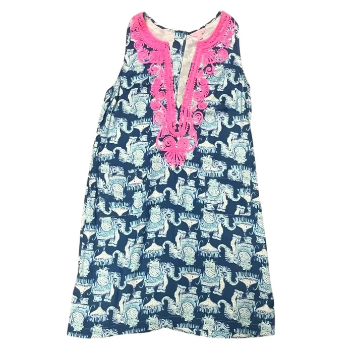 Dress Designer By Lilly Pulitzer In Blue & Pink, Size: M