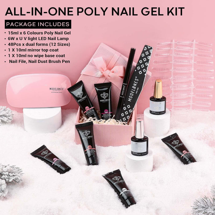 Dry Rose Poly Nail Gel Kit MODELONES #