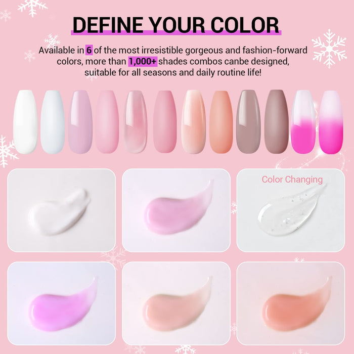 Dry Rose Poly Nail Gel Kit MODELONES #