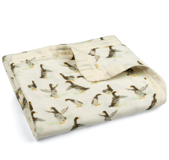 Duck Big Lovey Three-Layer Muslin Blanket - Babies in Bloom
