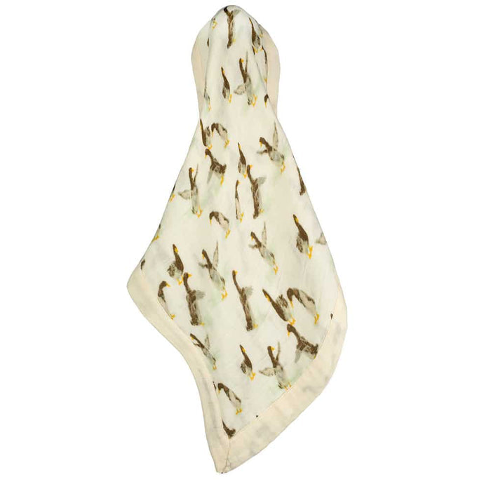 Duck Mini Lovey Two-Layer Muslin Security Blanket - Babies in Bloom