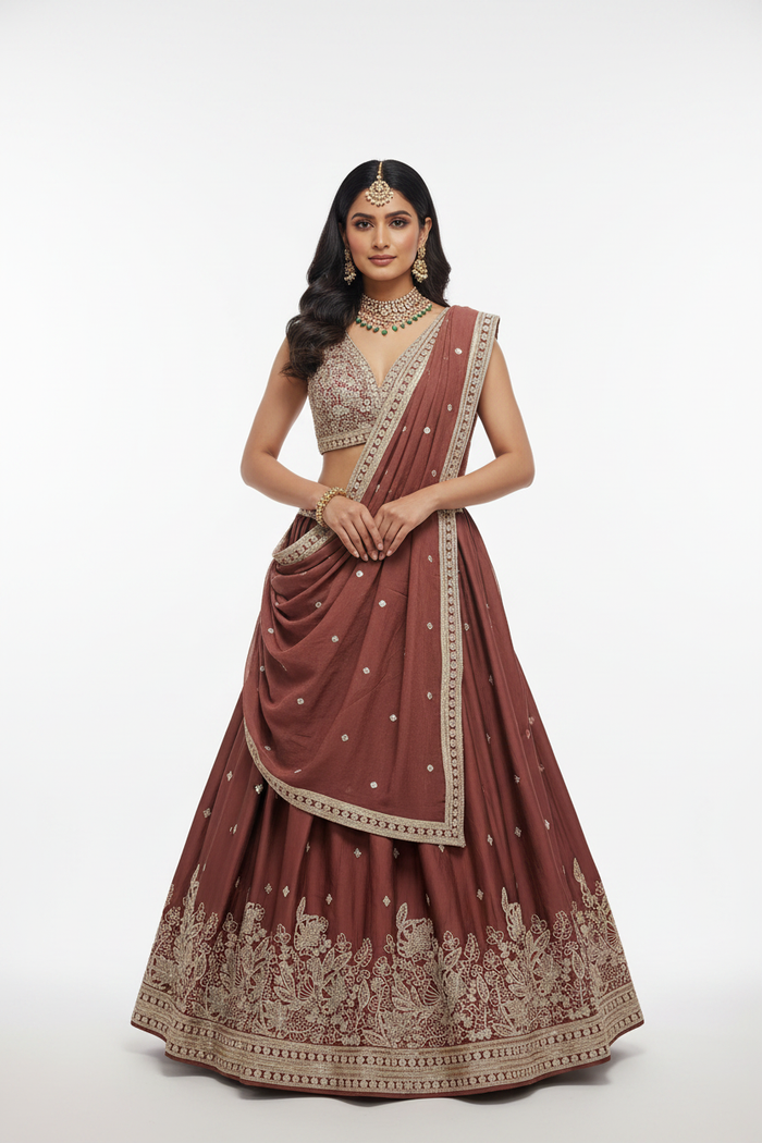 Dusty Rose Lehenga