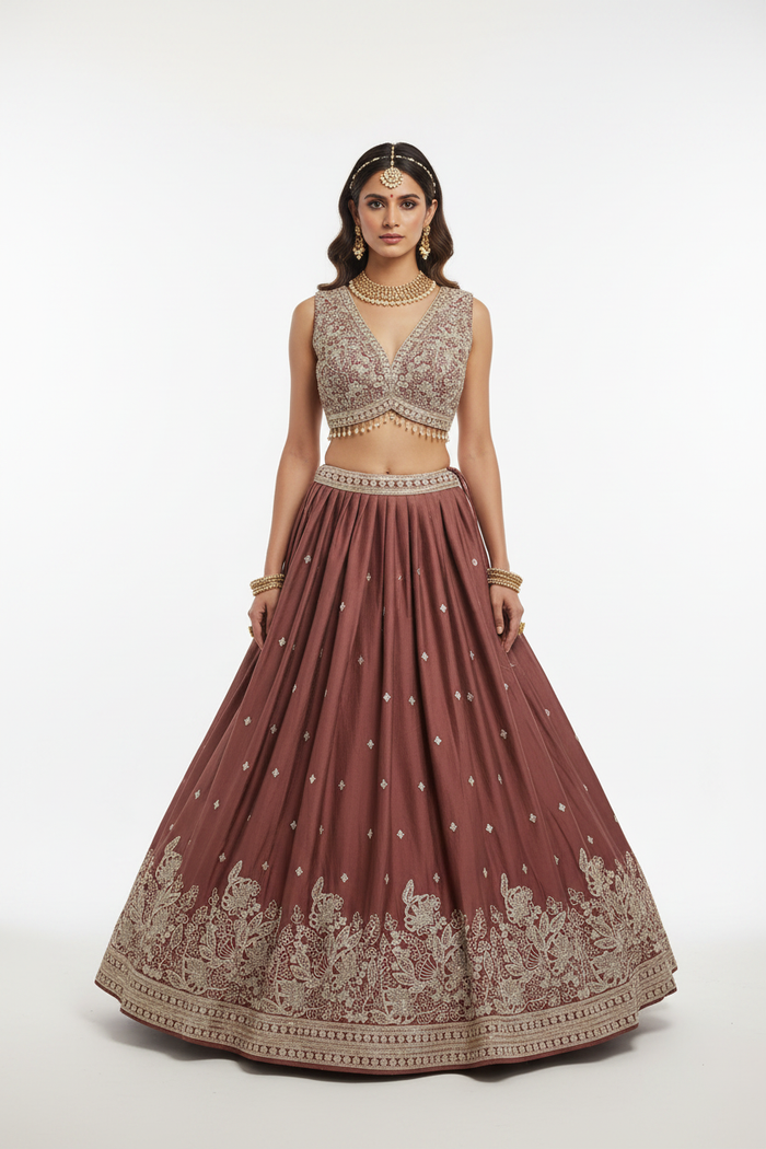 Dusty Rose Lehenga