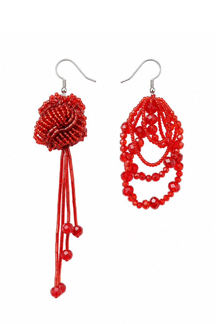 Earrings Crimson Cascade