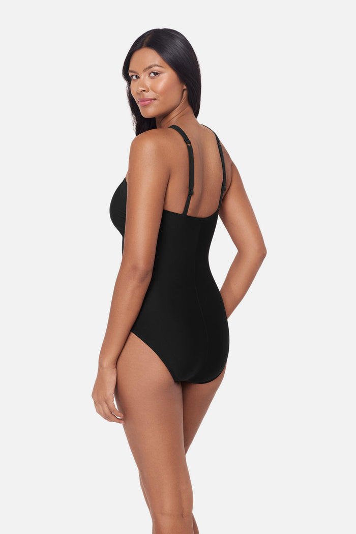 Side view of Edith One Piece in Black