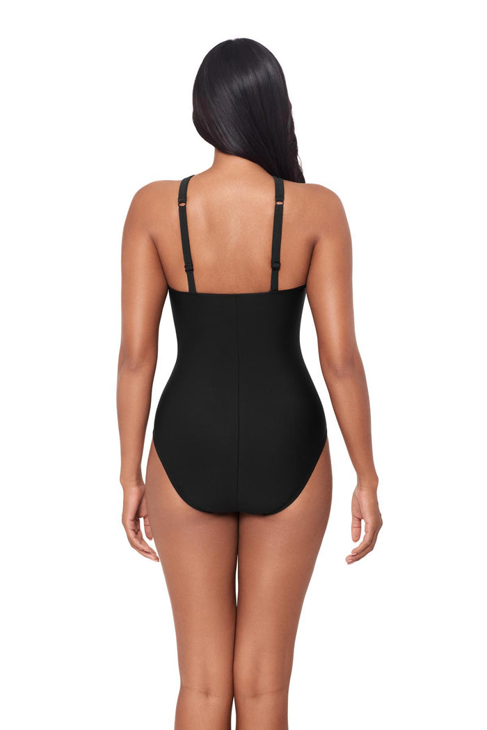 Back view of Edith One Piece in Black