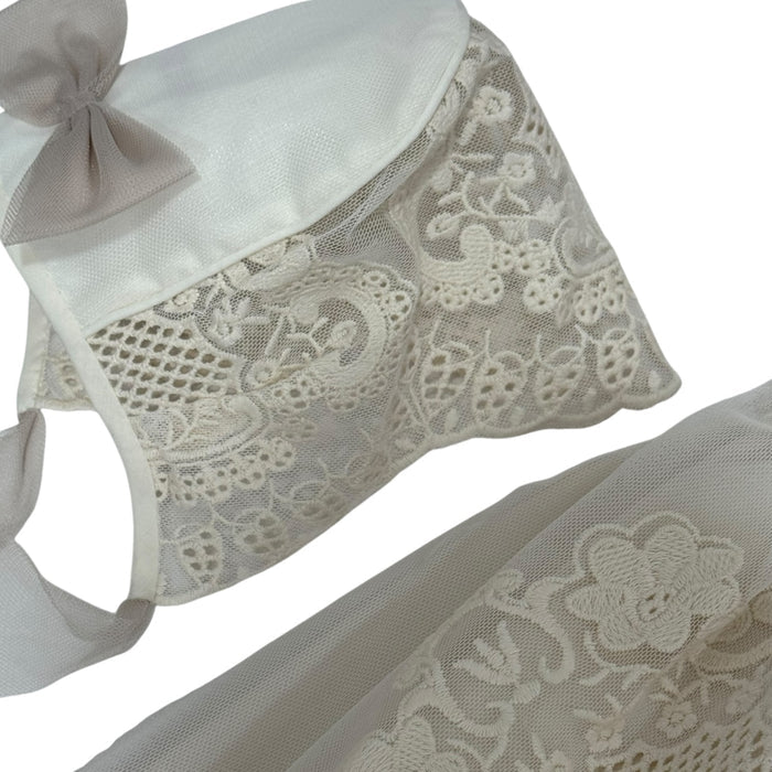 Edwarda Beige/Ivory Lace 3-pc Girl Set