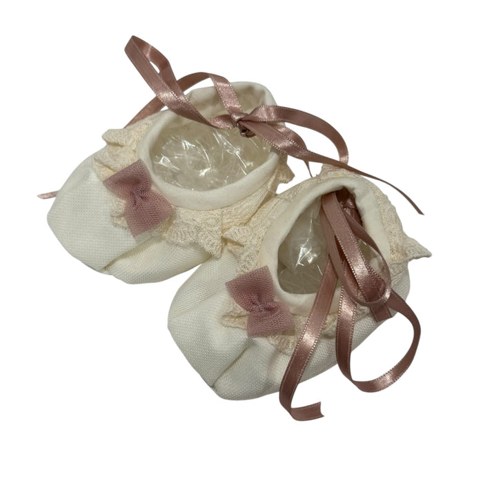 Edwarda Pink Lace Pre-Walker Booties