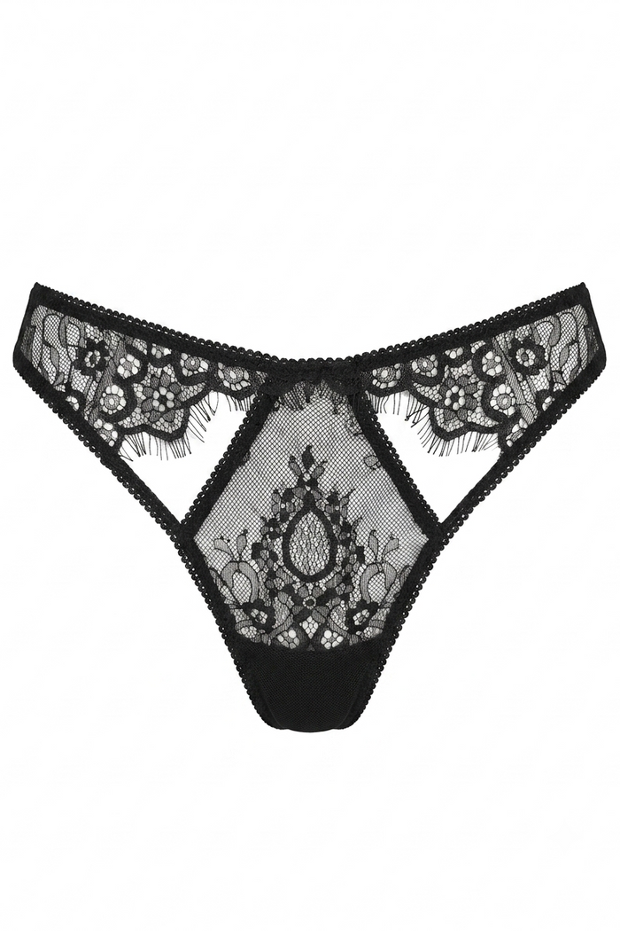 Elara black braziliana panties