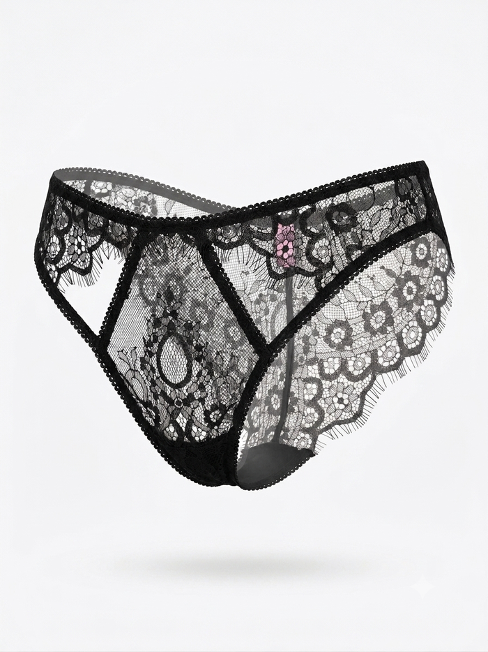 Elara black braziliana panties
