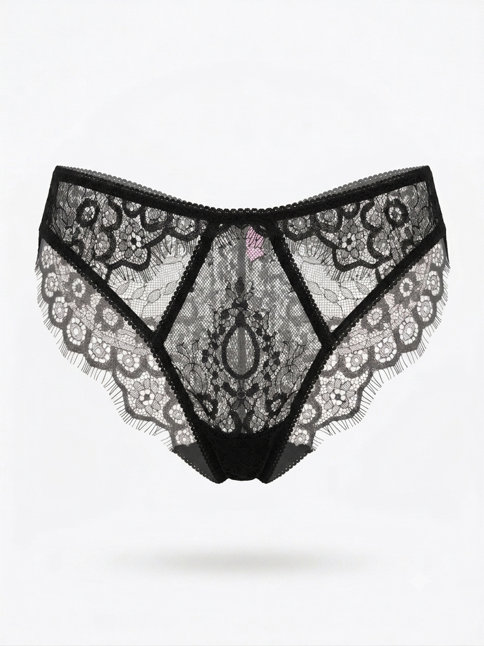 Elara black braziliana panties
