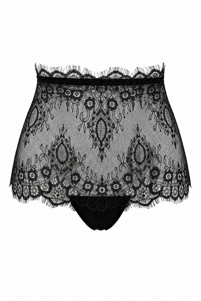 Elara black high-waisted panties