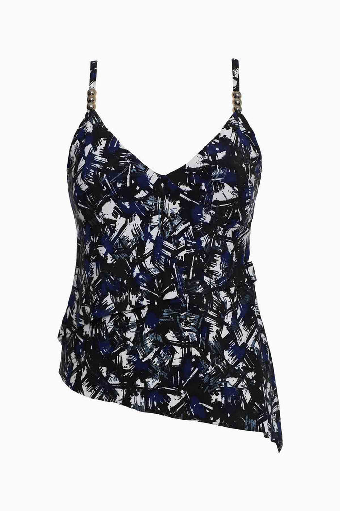 Elsa Tankini Top in Blueprint