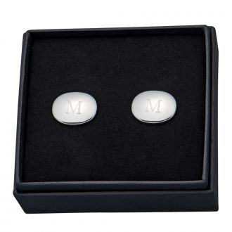 Engraved Oval Cuff Links (Pair) 002600